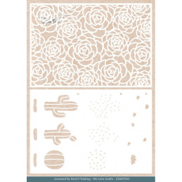 Card Deco Essentials - Stencil A5 - Plant Paradise Background