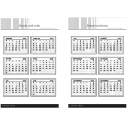 Simple And Basic - Calender Tabs 2025 Dansk - SBD502 og SBD503