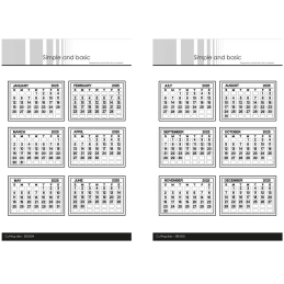 Simple And Basic - Calender Tabs 2025 Engelsk - SBD504 og SBD505