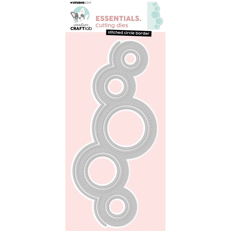 Studio Light - Stitched Circle Border - CCL-ES-CD982