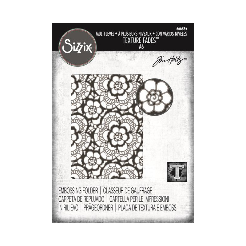 Sizzix - Tim Holtz - Embossingfolder - Vault Lace - 666865