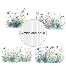 Simple And Basic - Papirpakke 15x15 - Blue Meadows - SBP548
