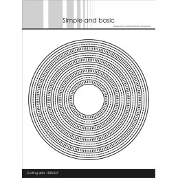 Simple And Basic - Combi Striped Frames Circle - SBD537