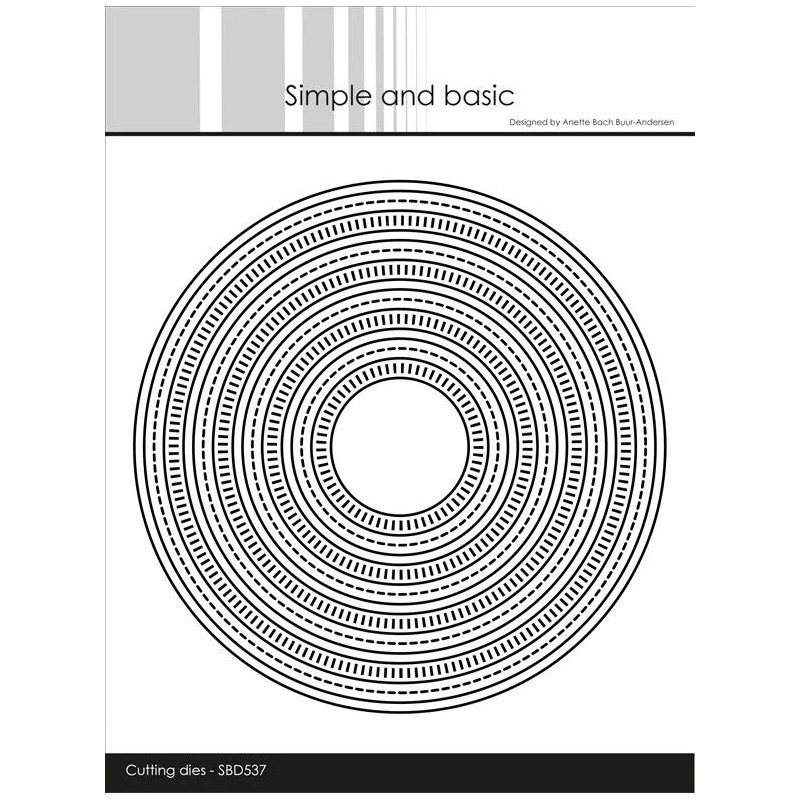 Simple And Basic - Combi Striped Frames Circle - SBD537