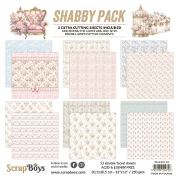 ScrapBoys - Papirblok 30x30 - Shabby Pack