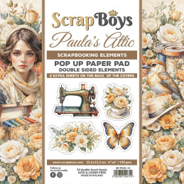 ScrapBoys - Pop Up Paper Pad - Double Sided Elements - Paula's Attic