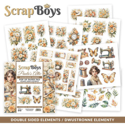 ScrapBoys - Pop Up Paper Pad - Double Sided Elements - Paula's Attic