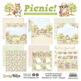 ScrapBoys - Papirblok 20x20 - Picnic!