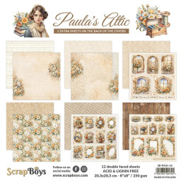 ScrapBoys - Papirblok 20x20 - Paula's Attic