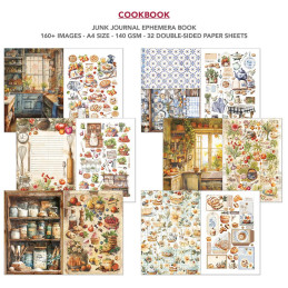 Ciao Bella - Junk Journal Ephemera Book A4 - Cookbook
