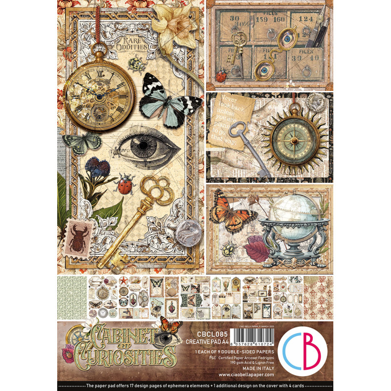 Ciao Bella - Papirpakke A4 - Cabinet Of Curiosities