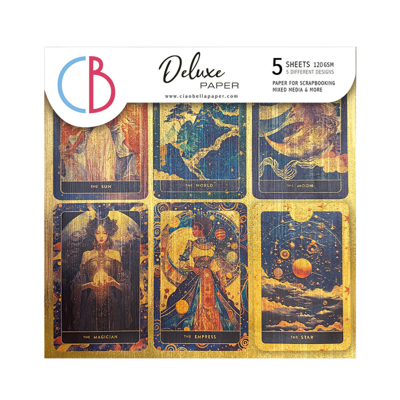 Ciao Bella - Papirpakke 6x6 - Deluxe Paper Gold - Celestial