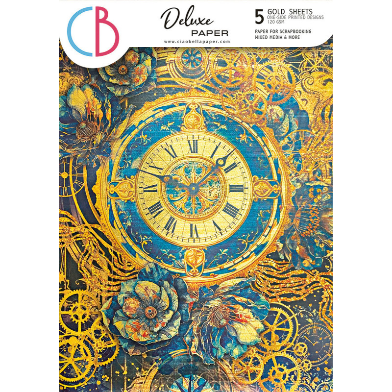 Ciao Bella - Papirpakke A4 - Deluxe Paper Gold - Celestial