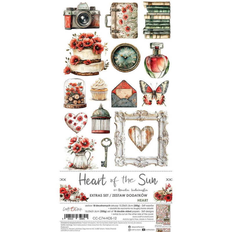 Craft O'Clock - Extras Set - Hearts Of The Sun - Heart