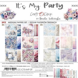 Craft O'Clock - Papirpakke 20x20 - It's My Party - Mix