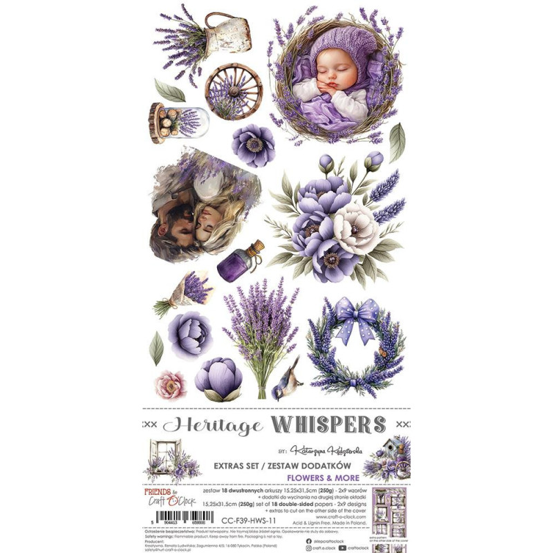 Craft O'Clock - Extras Set - Heritage Whispers - Flowers