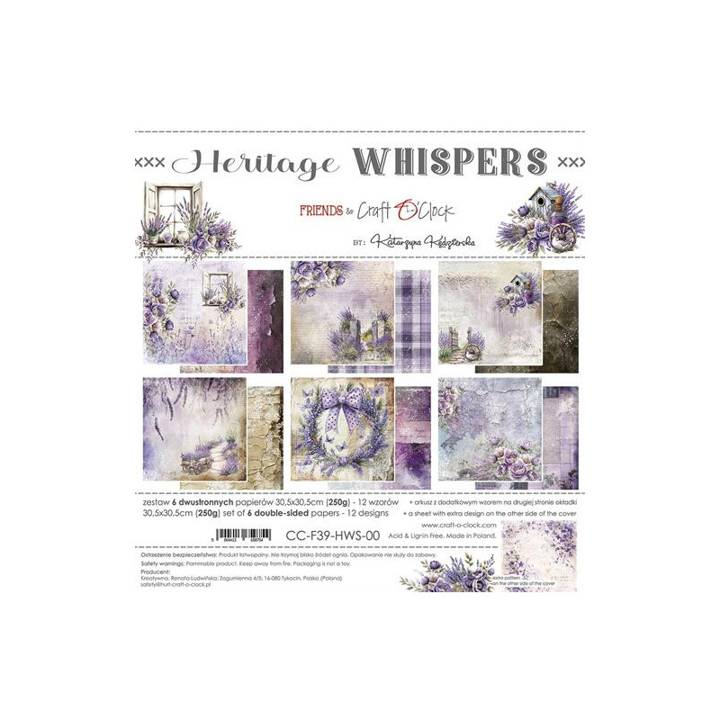 Craft O'Clock - Papirpakke 30x30 - Heritage Whispers