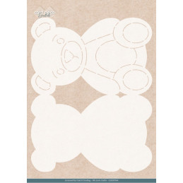 Card Deco Essentials - Stencil A4 - Teddy