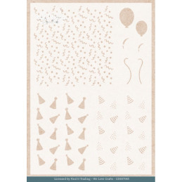 Card Deco Essentials - Stencil A5 - Teddy Party