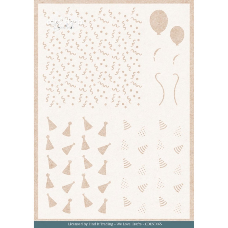 Card Deco Essentials - Stencil A5 - Teddy Party