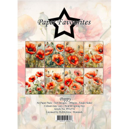 Paper Favourites - Papirpakke A6 - Poppy - PFA574