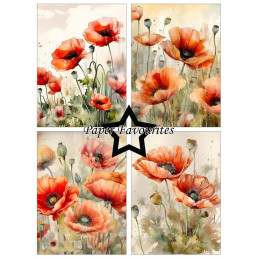 Paper Favourites - Papirpakke A6 - Poppy - PFA574