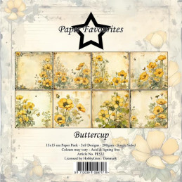 Paper Favourites - Papirpakke 15x15 - Buttercup - PF532