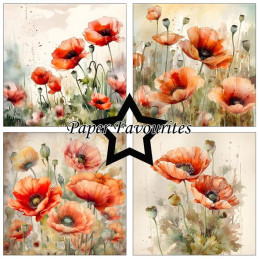 Paper Favourites - Papirpakke 15x15 - Poppy - PF533