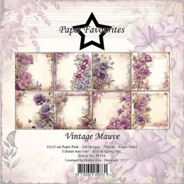 Paper Favourites - Papirpakke 15x15 - Vintage Mauve - PF534