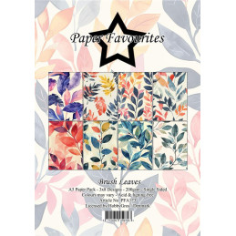 Paper Favourites - Papirpakke A5 - Brush Leaves - PFA173