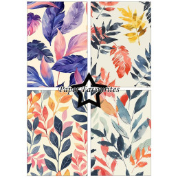 Paper Favourites - Papirpakke A5 - Brush Leaves - PFA173