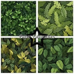 Paper Favourites - Papirpakke 30.5x30.5 - Forest Leaves - PF733