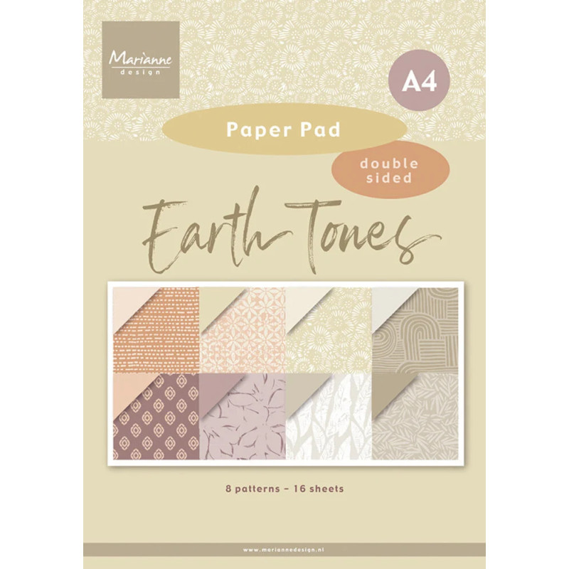 Marianne Design - Papirblok A4 - Earth Tones - PK9204