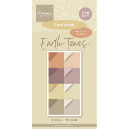 Marianne Design - Papirblok 15x30 - Earth Tones - Cardstock - PK9205