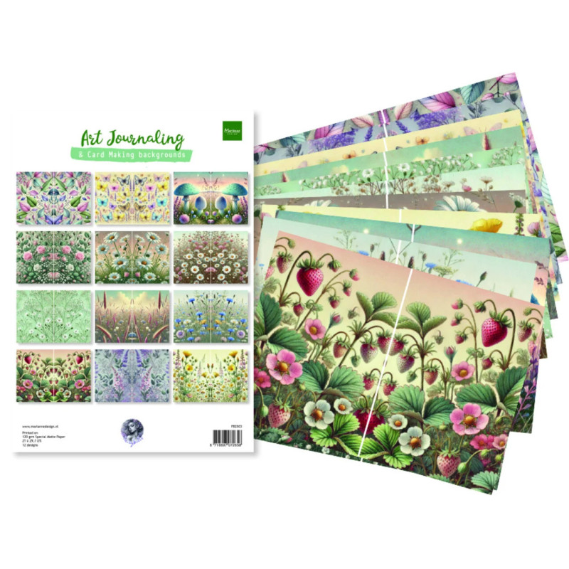 Marianne Design - Papirsæt A4 - Art Journaling Set By Fairybells - FB2503