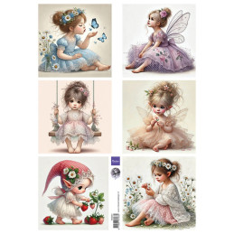 Marianne Design - Decoupage By Fairybells - Sweet Fairies - FB2501