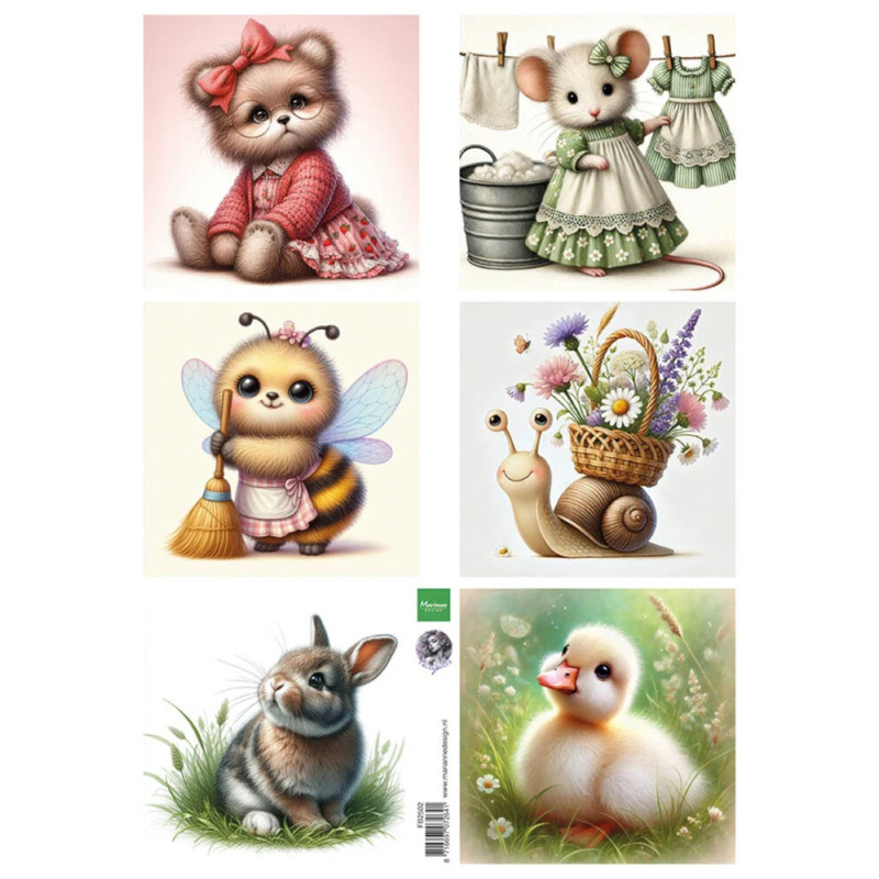 Marianne Design - Decoupage By Fairybells - Cute Animals - FB2502