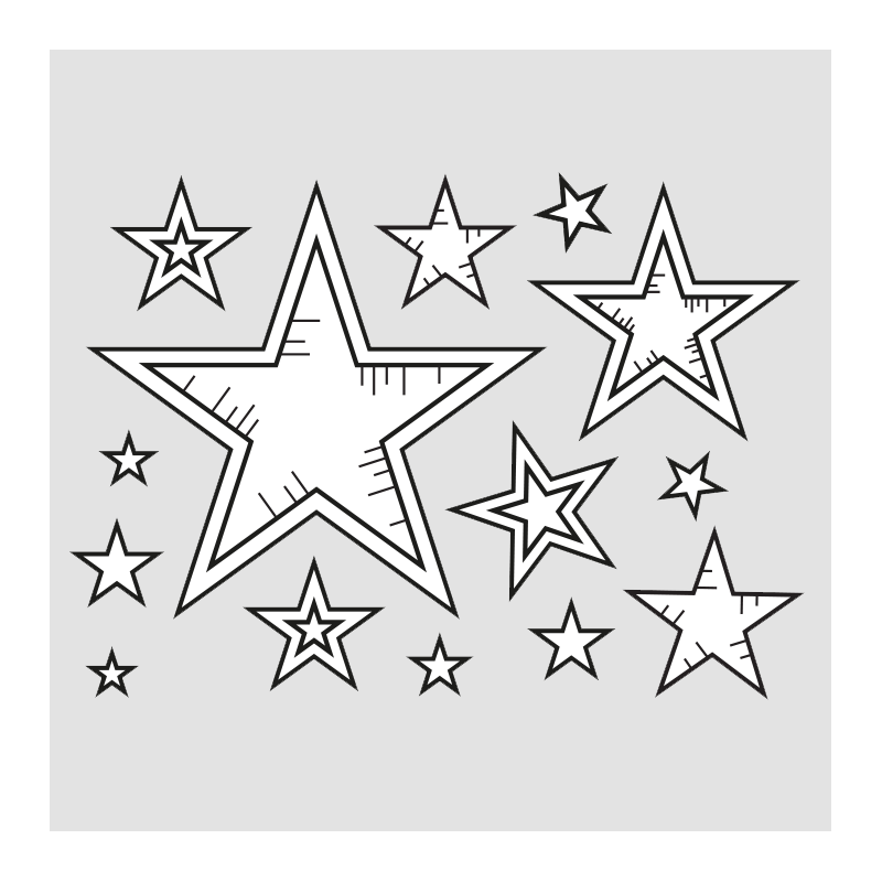 Design5 - Små Kontur Stjerner - D500256D