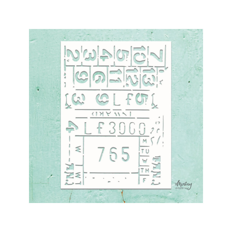 Mintay Papers - Stencil 6x8 - Mixed 3