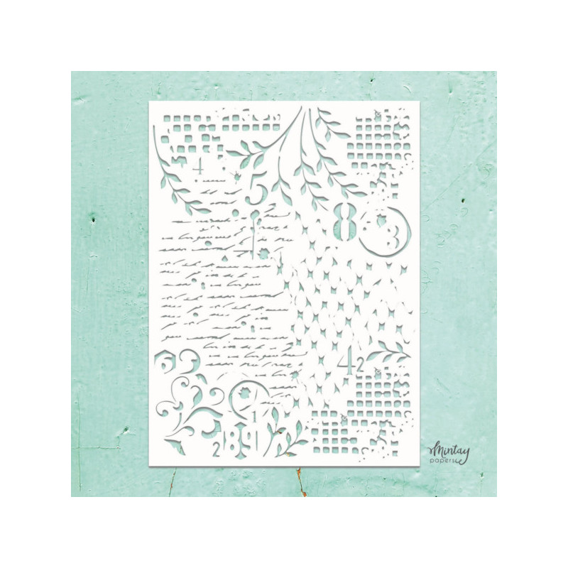 Mintay Papers - Stencil 6x8 - Mixed 4