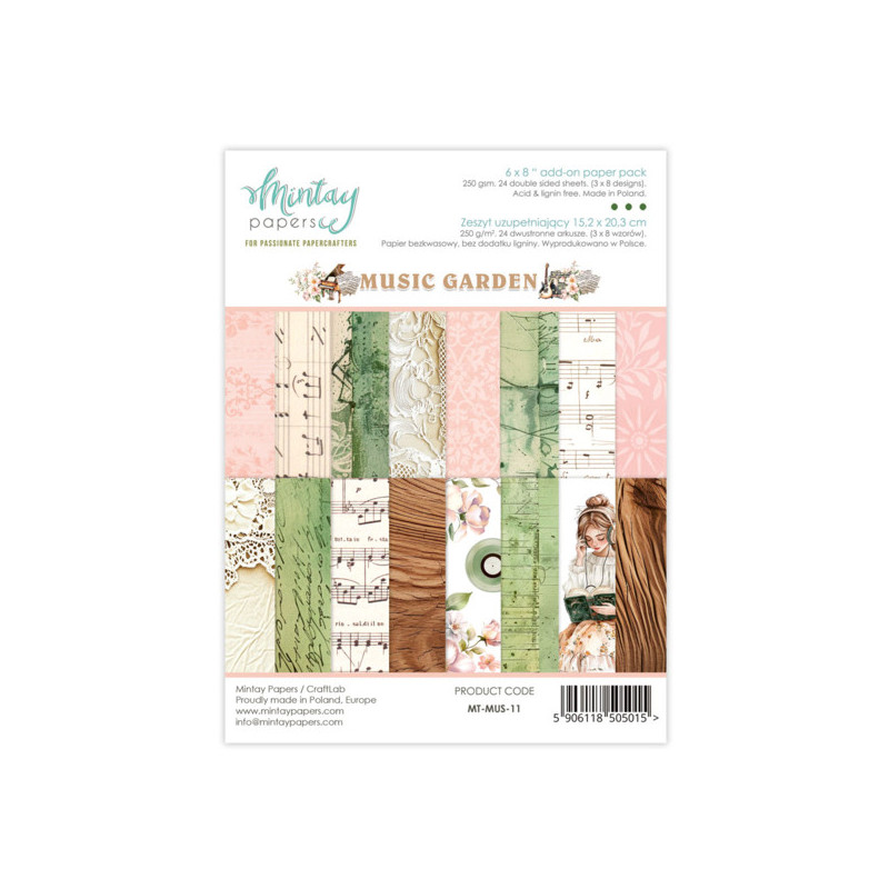 Mintay Papers - Add On Paper Pad - Music Garden