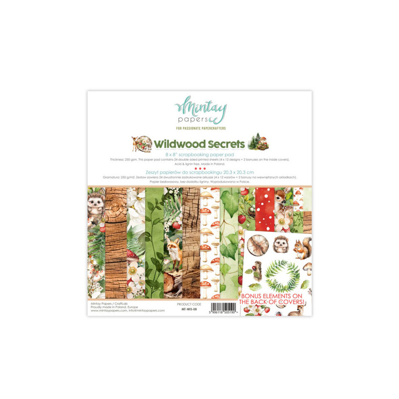 Mintay Papers - Papirblok 20x20 - Wildwood Secrets
