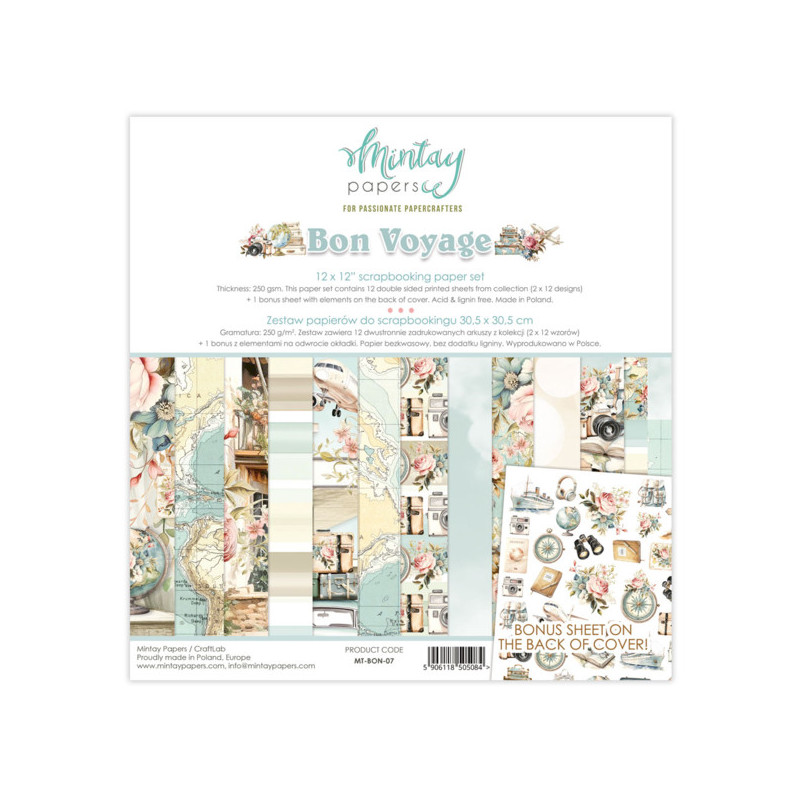Mintay Papers - Papirpakke 30x30 - Bon Voyage