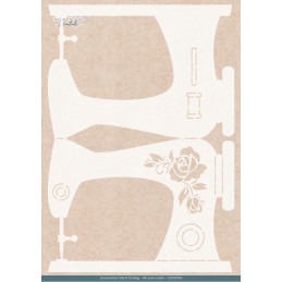 Card Deco Essentials - Stencil A4 - Sewing Machine