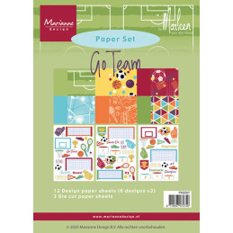 Marianne Design - Papirblok A5 - Go Team - PK9207