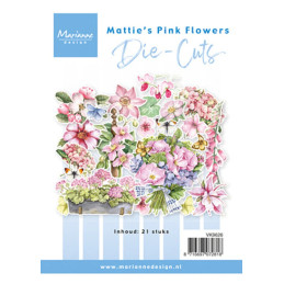 Marianne Design - Die-cuts - Mattie's Pink Flowers - VK9626