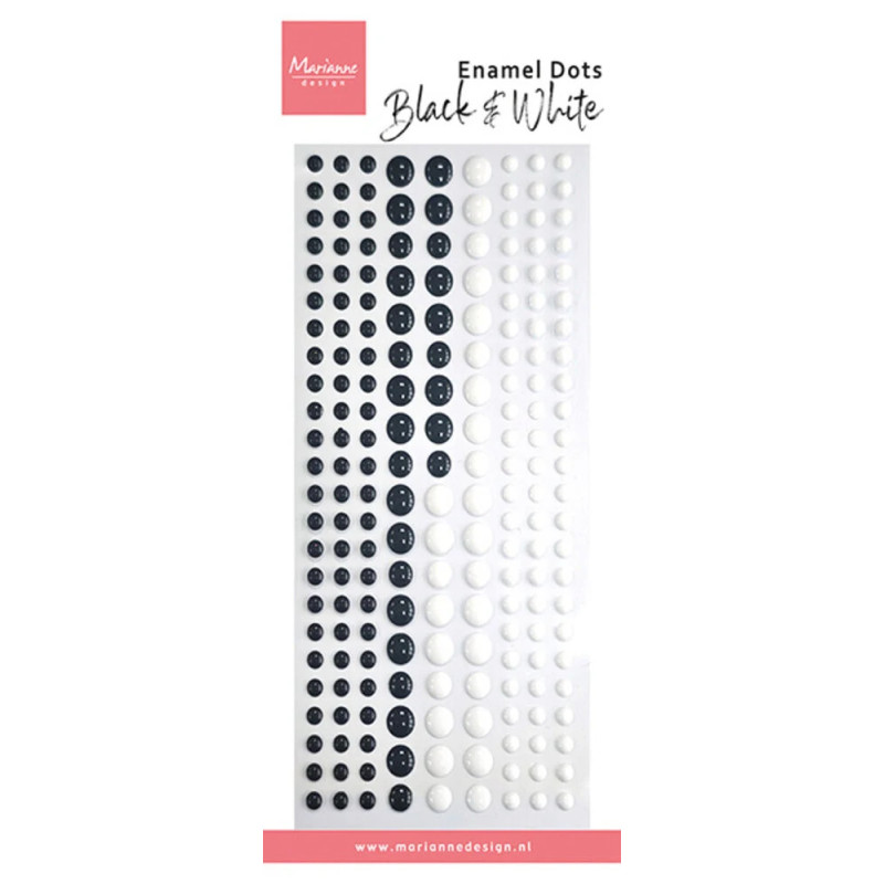 Marianne Design - Enamel Dots - Black & White