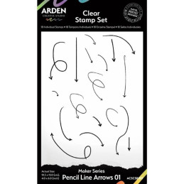 Arden Creative Studio - Clear Stamp - Maker Series - Pencil Line Arrows
