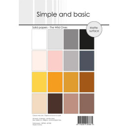 Simple And Basic - Papirpakke A5 - Solid Papers - The Wild Ones - SBP968