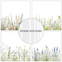Simple And Basic - Papirpakke 15x15 - Floral Borders - SBP549